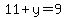 11%2By=9