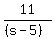 11%2F%28%28s-5%29%29