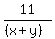 11%2F%28%28x%2By%29%29