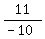 11%2F%28-10%29