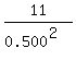11%2F%280.500%5E2%29