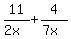 11%2F%282x%29+%2B+4%2F%287x%29