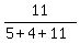 11%2F%285%2B4%2B11%29