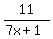 11%2F%287x%2B1%29