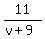 11%2F%28v%2B9%29