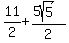 11%2F2%2B%285sqrt%285%29%29%2F2