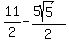 11%2F2-%285sqrt%285%29%29%2F2