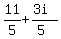 11%2F5%2B%283i%29%2F%285%29