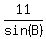 11%2Fsin%28B%29