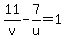 11%2Fv+-7%2Fu+=1