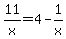 11%2Fx=4-1%2Fx