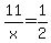 11%2Fx+=+1%2F2