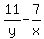 11%2Fy+-+7%2Fx