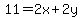 11=2x%2B2y
