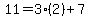 11=3%282%29%2B7