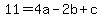 11=4a-2b%2Bc
