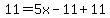 11=5x-11%2B11