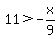 11%3E+-x%2F9