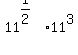 11%5E%281%2F2%29%2A11%5E3