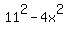 11%5E2-4x%5E2