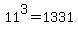 11%5E3=1331