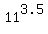 11%5E3.5