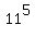 11%5E5