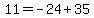 11+=+-24%2B35