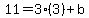 11+=+3%283%29%2Bb