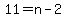 11+=+n+-2+
