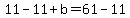 11-11%2Bb=61-11