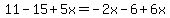 11-15%2B5x=-2x-6%2B6x