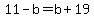 11-b=b%2B19