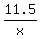 11.5%2Fx
