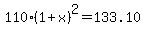 110%281%2Bx%29%5E2+=+133.10