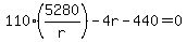 110%285280%2Fr%29-4r-440=0