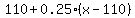 110%2B0.25%28x-110%29