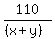 110%2F%28%28x%2By%29%29