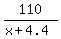 110%2F%28x%2B4.4%29