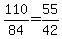 110%2F84=55%2F42