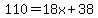 110=18x%2B38