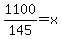 1100%2F145=x+