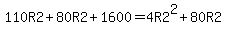 110R2%2B80R2%2B1600=4R2%5E2%2B80R2