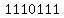 1110111