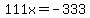 111x+=+-333