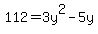 112=3y%5E2-5y