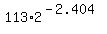 113%2A2%5E%28-2.404%29