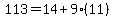 113=14%2B9%2811%29