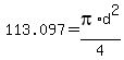 113.097+=+pi%2Ad%5E2%2F4
