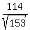 114%2Fsqrt%28153%29
